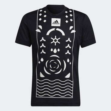 черно белые мужские футболки: Футболка Adidas, S (EU 36), цвет - Черный