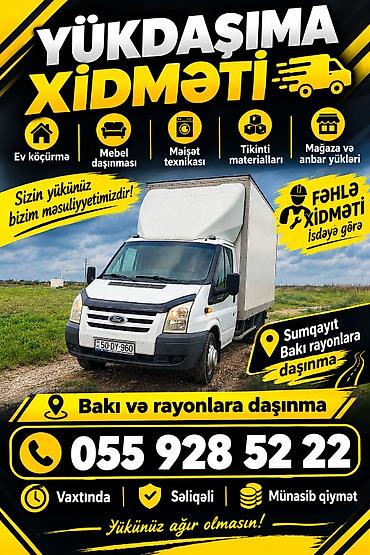 maşın 099: Sumqayıt / Bakı istənilən bölgəyə yüklərin münasib qiymətə daşınması — 1