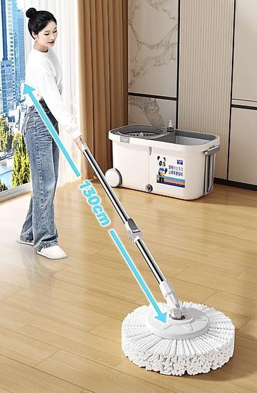 Швабры: Швабра с ведром и встроенной системой отжима Практичный комплект для — 8