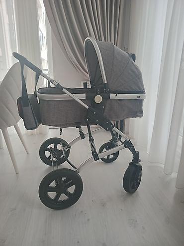 Araba-beşiklər: Uşaq arabası – çoxfunksiyalı beşik tipli model - Rəng: boz (melanj) - — 1