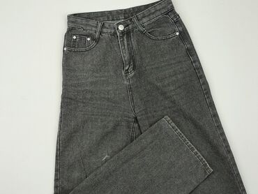 spódniczka jeansowe z haftem po obu stronach: Jeansy, S, stan - Dobry