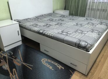 кровать односпальная с матрасом: Эки кишилик керебет, Колдонулган, Without a mattress, ЛДСП, узуну - 200 см