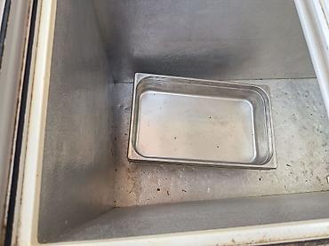 dondurma aparati: Dondurma üçün vitrin tipli dondurucu sandıq. Sürüşən şüşə qapaqlıdır — 5
