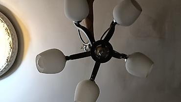 Çılçıraq, 6 lampa, Şüşə