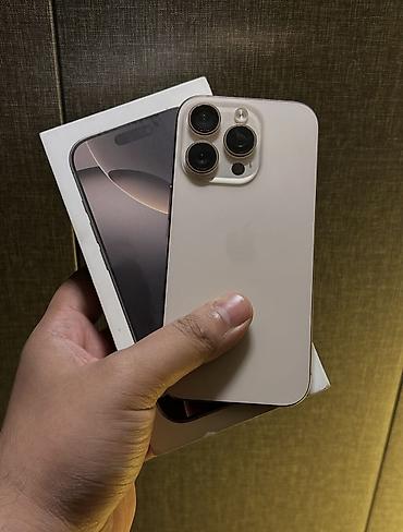 IPhone 16 Pro, Новый, 256 ГБ, Desert Titanium, Защитное стекло, Коробка, 89 %