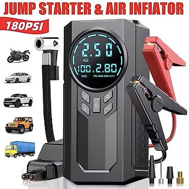primicka taksi: JKUO0 marka Jump starter (Primiçka) - 150 PSI hava kompressoru — 1