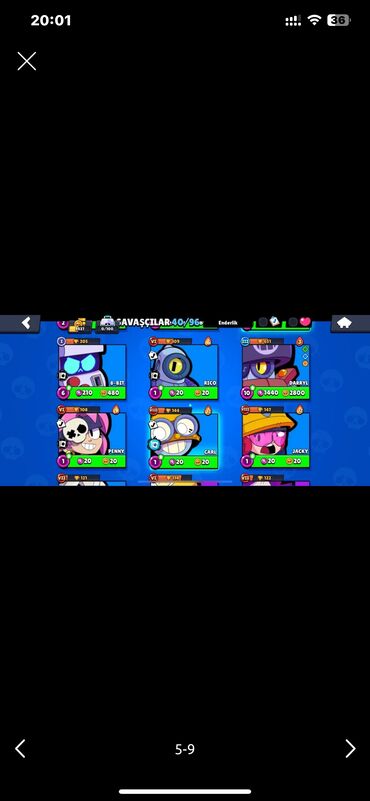 Video oyunlar üçün aksesuarlar: Brawl Stars hesabı – detallı məlumat - Kupa: 9437 (profildə “Tüm — 6