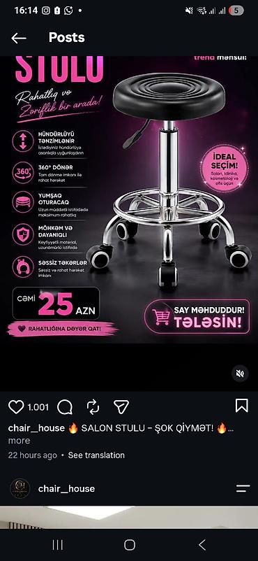 ofis kreslo satışı: Salon və ofis üçün tənzimlənən stullar - Salon stulu: arxalıqlı — 4