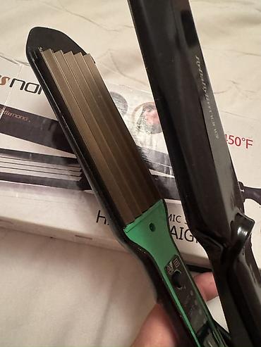 saç ütü: ByBaByliss nano saç üçün cihaz – keramika plitəli dalğa/krepe effektli — 3
