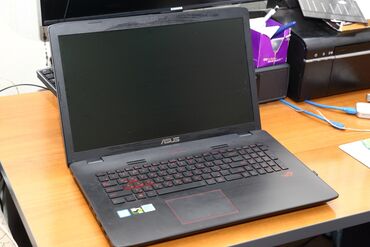Компьютеры, ноутбуки и планшеты: Ноутбук, Asus, 16 ГБ ОЗУ, Intel Core i7, 17.3 ", Б/у, Игровой, память SSD