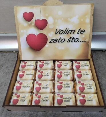 Konditorski proizvodi, slatkiši: ♥️ Čokoladice u drvenoj kutiji ♥️ Originalni poklon koji će oduševiti na lalafo.rs — 15 Konditorski proizvodi, slatkiši: ♥️ Čokoladice u drvenoj kutiji ♥️ Originalni poklon koji će oduševiti — 15
