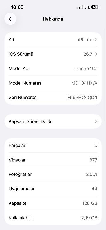 iphone xs 256 gb ikinci el: IPhone 16e, 128 GB, Qara, Face ID — 4