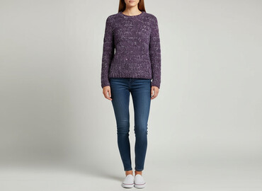 ubrania ręcznie robione: Hand Knitted, Sweter damski, rozmiar S