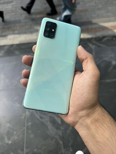 Мобильные телефоны и аксессуары: Samsung Galaxy A71 5G, 128 ГБ, цвет - Голубой, Две SIM карты — 2