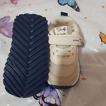 Детская обувь: 2,3 yaşlı uşaq idman ayaqqabısı – MYBABY - Rənglər: bej üst, tünd göy — 7