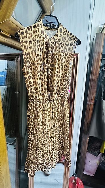 Leopard naxışlı qadın donu. Yüngül və axıcı parçadan hazırlanmış