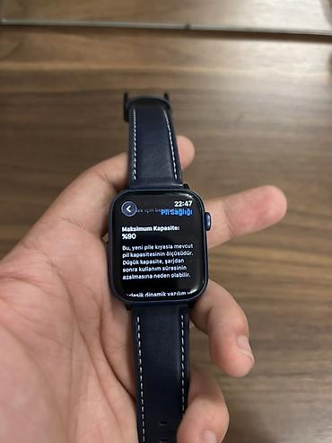 apple watch 7: İşlənmiş, Smart saat, Apple, Suya davamlı, rəng - Mavi — 6