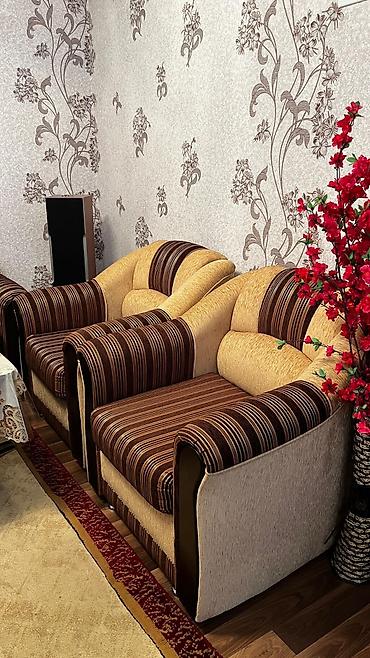 casa bella: Комплект мягкой мебели, Б/у, цвет - Коричневый — 3