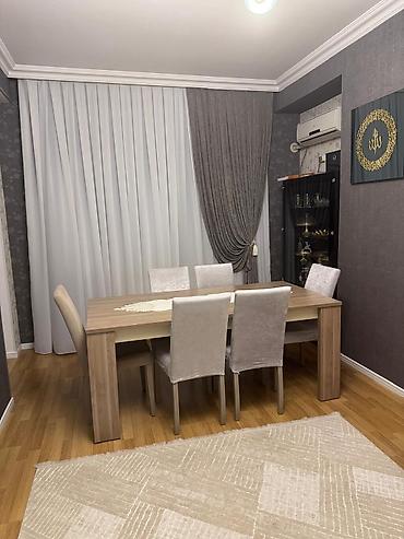 Mebel: Qonaq otağı üçün, İşlənmiş, Dördbucaq masa, 8 stul — 2