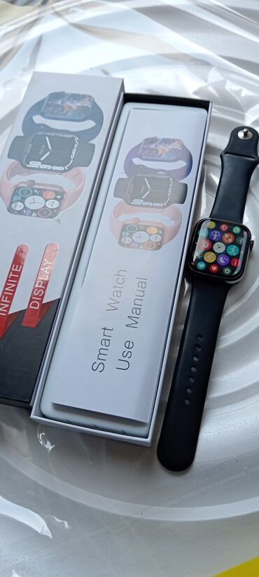 up saatlari: İşlənmiş, Smart saat, Apple, Sensor ekran, rəng - Qara