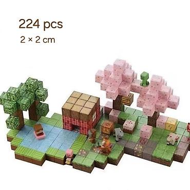 Игрушки: 🧲 Магнитные кубики Minecraft 554 шт + 15 минифигурок- 4150 сом 538 шт — 13