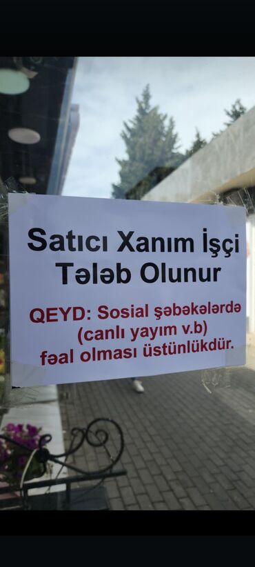 xanımlar ucun iş: Satış məsləhətçisi tələb olunur, Yalnız qadınlar üçün, 18-29 yaş, 1 ildən az təcrübə, Ayda 2 dəfə ödəniş