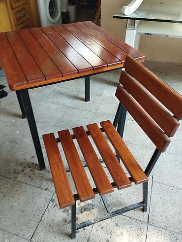 iwlenmiw stullar: Mətbəx üçün, İşlənmiş, Açılmayan, Kvadrat masa, 6 stul — 3