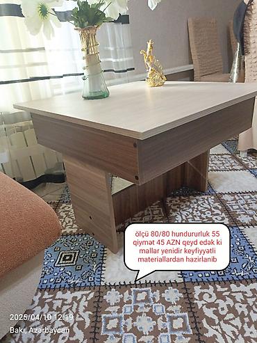 Masalar: Jurnal masası, Yeni, Açılmayan, MDF, Kvadrat masa — 2