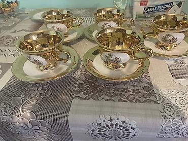 similac gold 2: Çay dəsti, rəng - Qızılı, Keramika, 6 nəfərlik — 4
