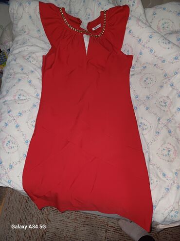 haljine asimetričnog kroja: L (EU 40), color - Red, Evening, Other sleeves