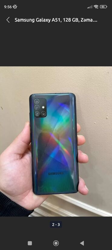 samsung x510: Samsung A51, 128 GB, rəng - Qara