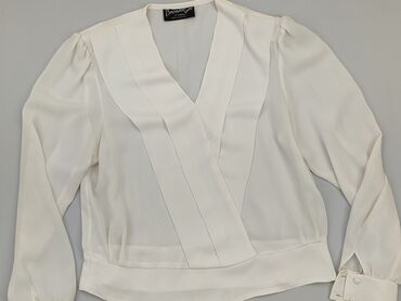 białe bluzki z długim rękawem stradivarius: Blouse, M (EU 38), condition - Good