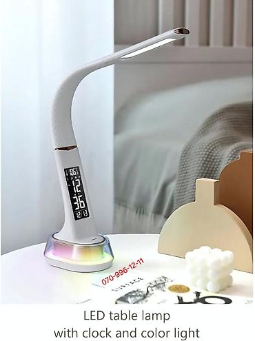 stolüstü işıq: Stolüstü saat lampa Masaüstü lampa Table Lamp Ambient light🌈 Touch — 3