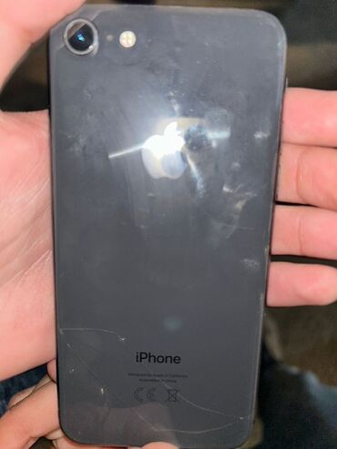 ipad 8 nesil: IPhone 8, Черный, Отпечаток пальца
