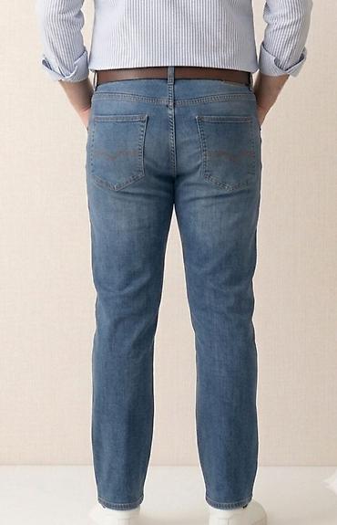 cinsi: ZILLI Jeans kişi cins şalvarı - Rəng: mavi - Kəsim: düz balaq — 6