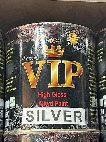 Нитроэмаль: Алкидная эмаль Versal VIP High Gloss, цвет Silver (серебристый). - — 1