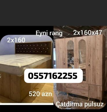 Dolablar: Yeni, 3 qapılı Düz dolab, Dolab-asılqan, Azərbaycan — 28