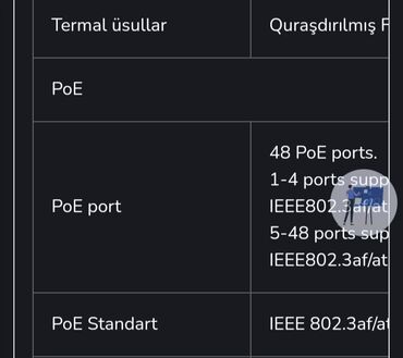 Modemlər və şəbəkə avadanlıqları: 48 portluq POE Switch Cisco Catalyst 3750 v2 series. Yenidir. Istifadə — 3