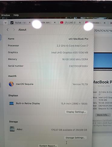 mac mini qiyməti: Başlıq: MacBook Pro 15.4 / Core i7 / 16GB RAM / Radeon Pro 555X / — 3