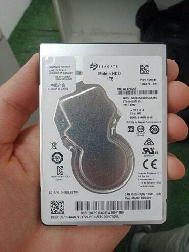 hdd caddy: Sərt disk (HDD) Seagate, 1 TB, 7200 RPM, 2.5"