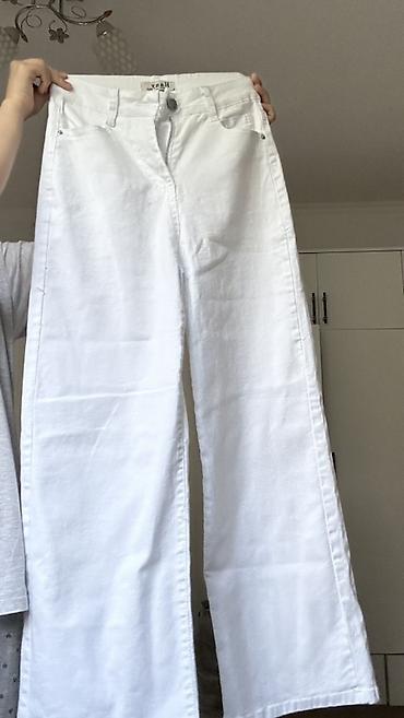джинсы бананы: Белые джинсы широкого кроя (wide leg). - Посадка: средняя. - — 2