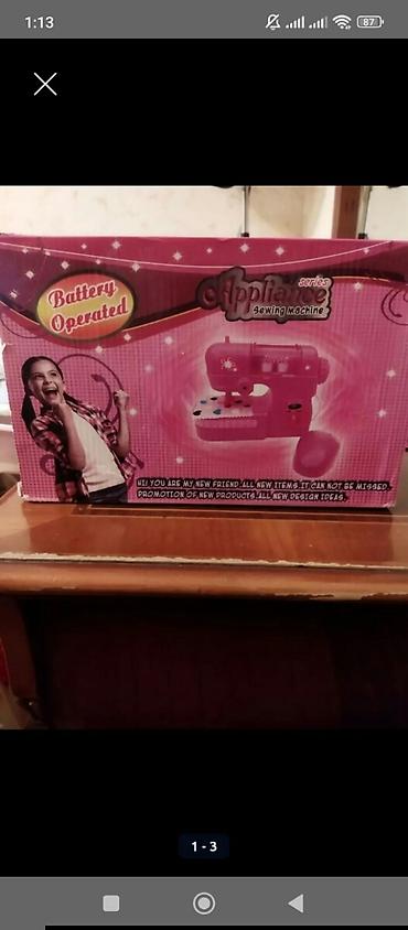 dikis masini: Uşaq tikiş maşını – Appliance Series - Rəng: çəhrayı - Növ: batareya — 2