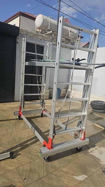 Nərdivanlar: Alüminium mobil iskele (platformalı) - Material: yüngül və möhkəm — 3