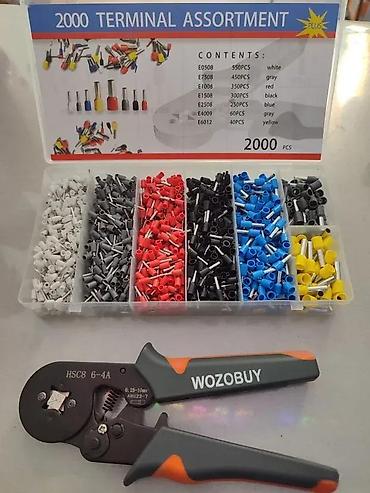 Klešta: KRIMP KLEŠTA ZA HILZNE 0.25-10MM2 + 2000 HILZNI | Vrlo kvalitetna — 4
