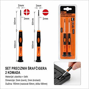 KMT Sa kopčama na tri drška odvijač set 9369105 Set preciznih