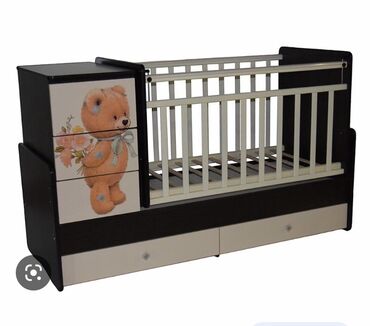 детская кроватка от 3 х лет: Кроватка-трансформер Мишка с букетом ВДК :+1: специально разработана