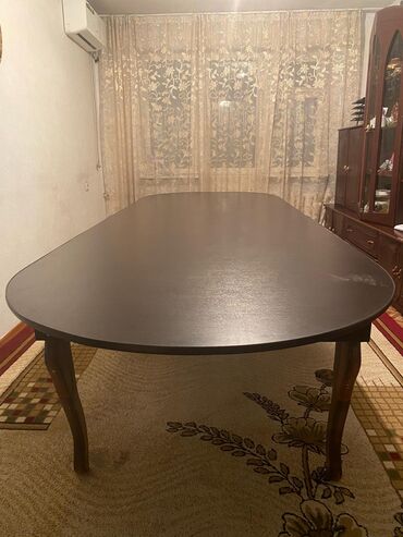 раздвижной полированный стол: Трансформер үстөлү Зал үчүн, Жайылуучу стол, түсү - Күрөң