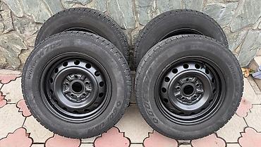 Шиналар жана дисктер: Дөңгөлөктөр монтажда 185 / 70 / R 14, Кыш, Колдонулган, Комплект, Жеңил унаалар, Темир, тешиктери - 5 — 5