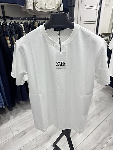pull and: Мужская футболка, M, L, XL, Zara, Новый, цвет - Белый, Самовывоз — 2