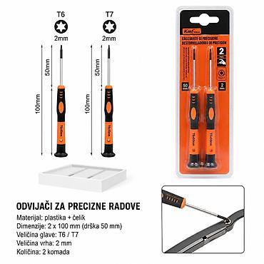 KMT Sa kopčama na tri drška odvijač set 9369108 Precizni odvijači za
